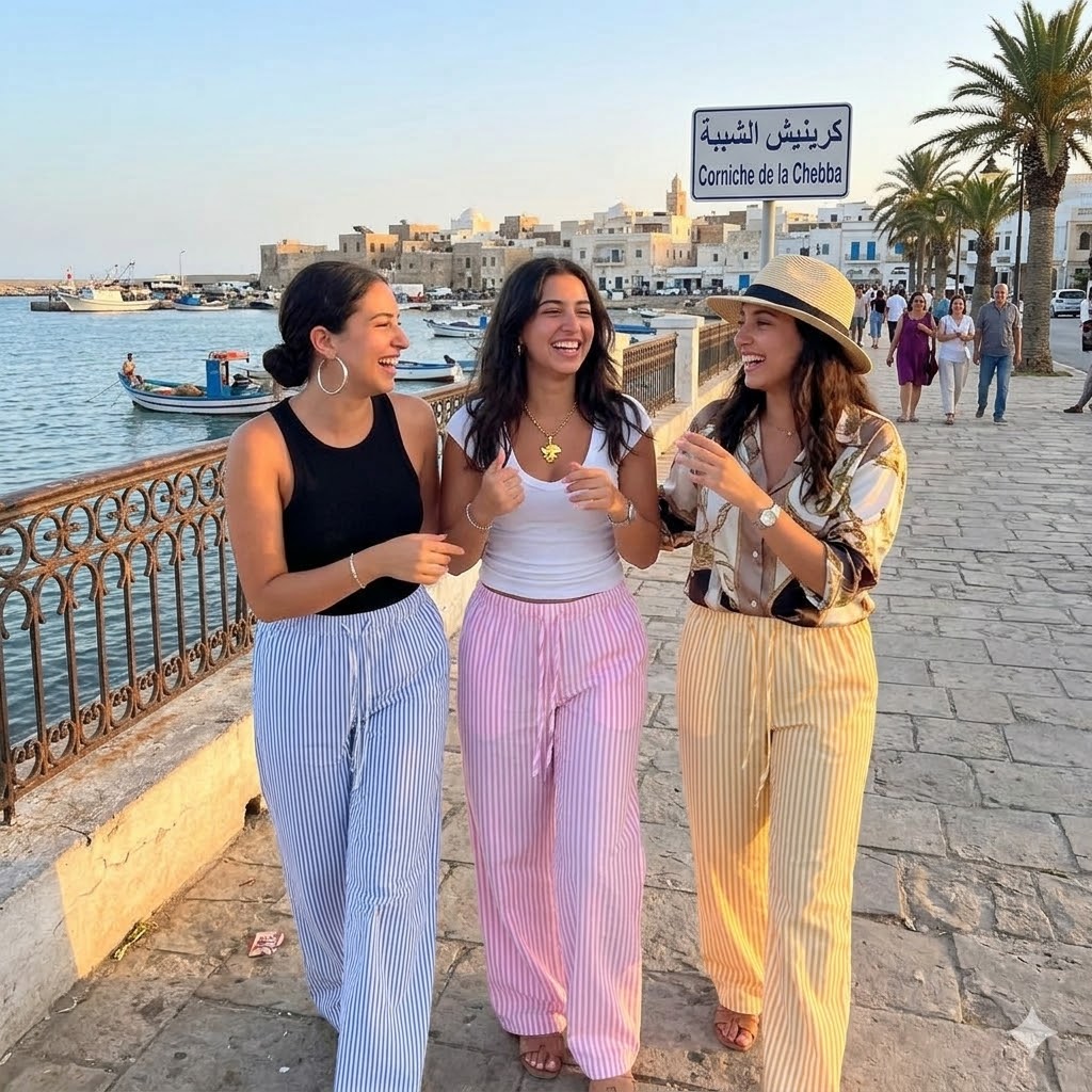 Pantalon Rayé Élégant
