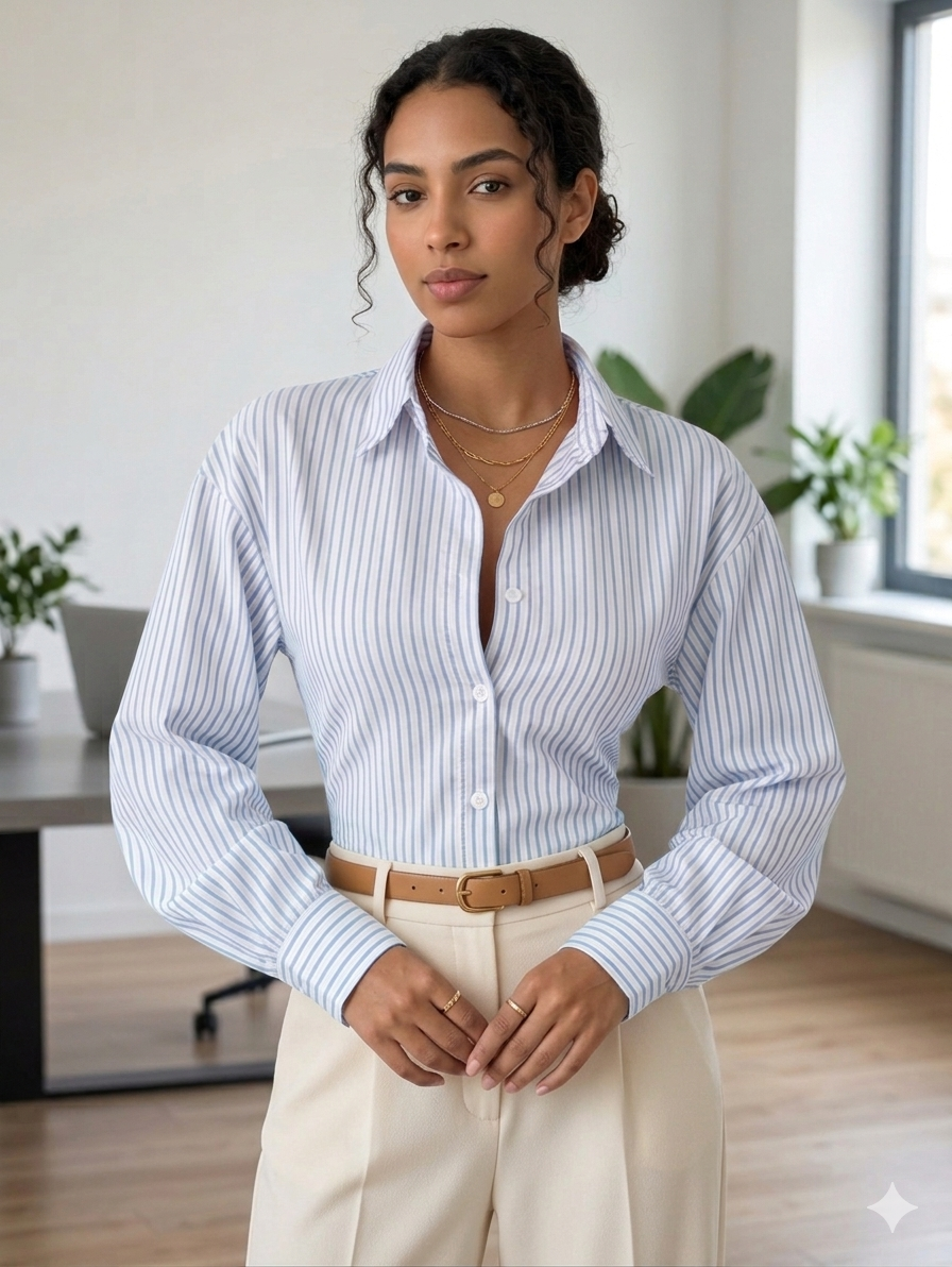 Chemise corset à rayures – Image 3