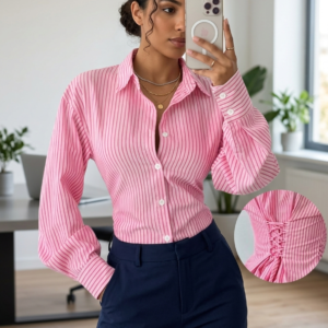 Chemise corset à rayures