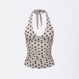 Halter Top Coton Brut - Style Naturel & Confortable