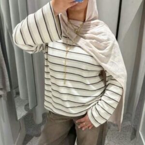 Pull rayé oversize