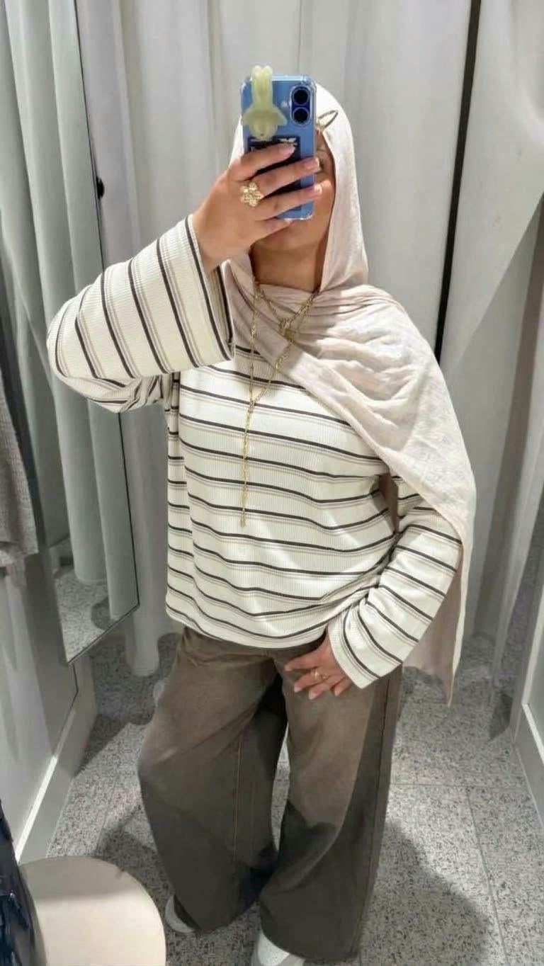 Pull rayé oversize
